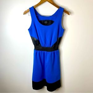 Danier Mixed Media Leather Dress